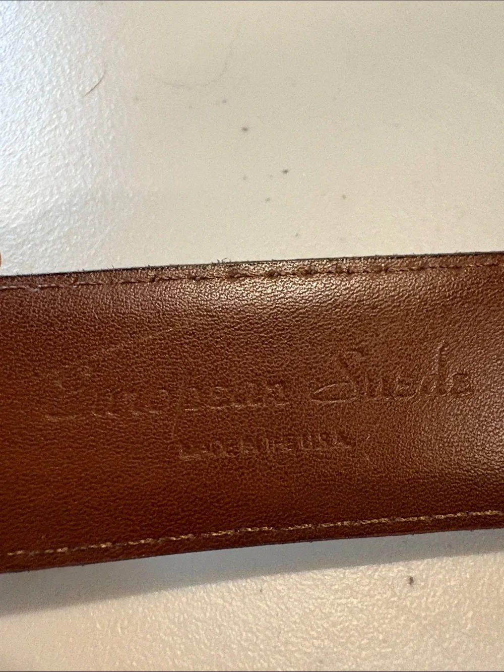 Torino Leather Company - European Sueded Calfskin Belt - Brown. Size 42